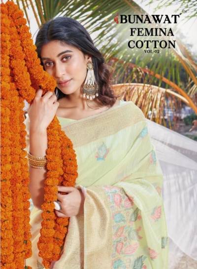 FEMINA COTTON VOL 02 BY BUNAWAT COTTON SAREE MANUFACTURER IN INDIA